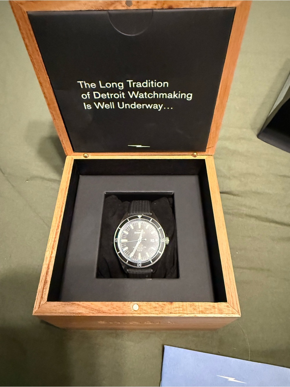 Shinola Black Men's Watch with Black Dial and Strap